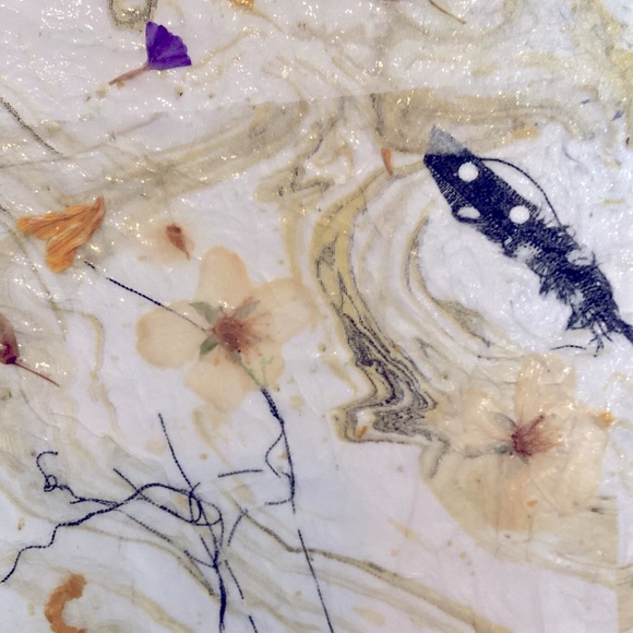 Hand Crafted Fabric Paper for Journal Covers Handmade Ephemera Journal Cards - Picture 5 of 9